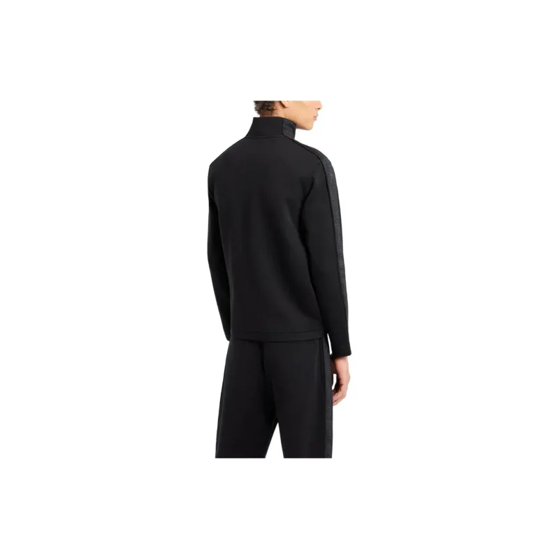 EMPORIO ARMANI Double jersey Full zip Sweatshirt With Logo Tape-2
