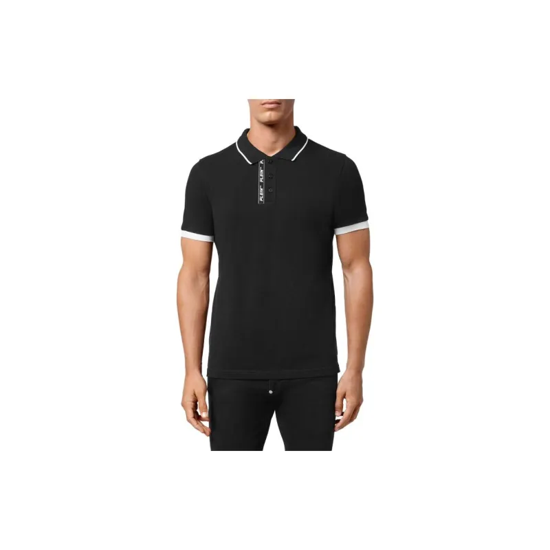 PHILIPP PLEIN Logo tape Detail Polo Shirt-2