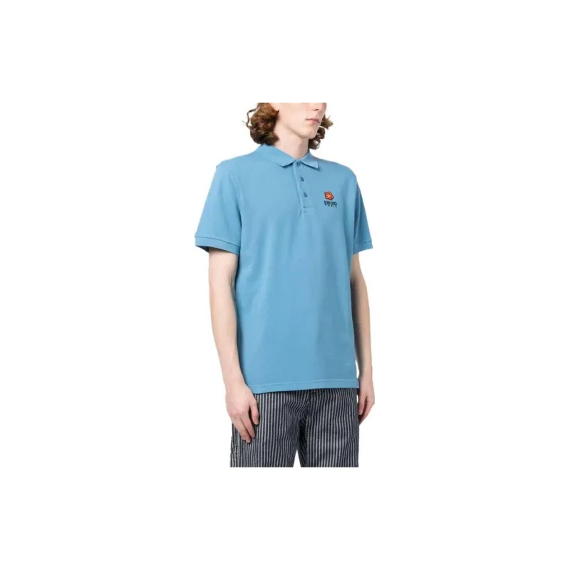 KENZO Boke Flower Series Polo Shirt Men's Sky Blue-2