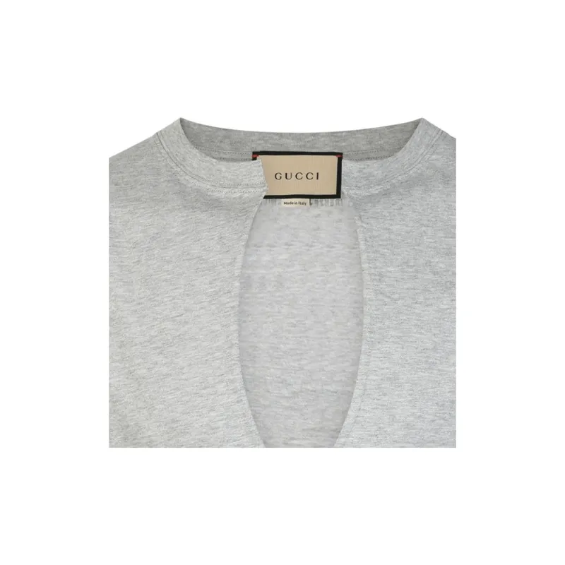 GUCCI Split Neck Short Sleeved T Shirt-10