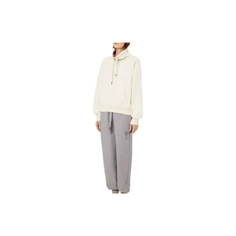 Ami Tonal Big Zip Sweat 'Off White'-3