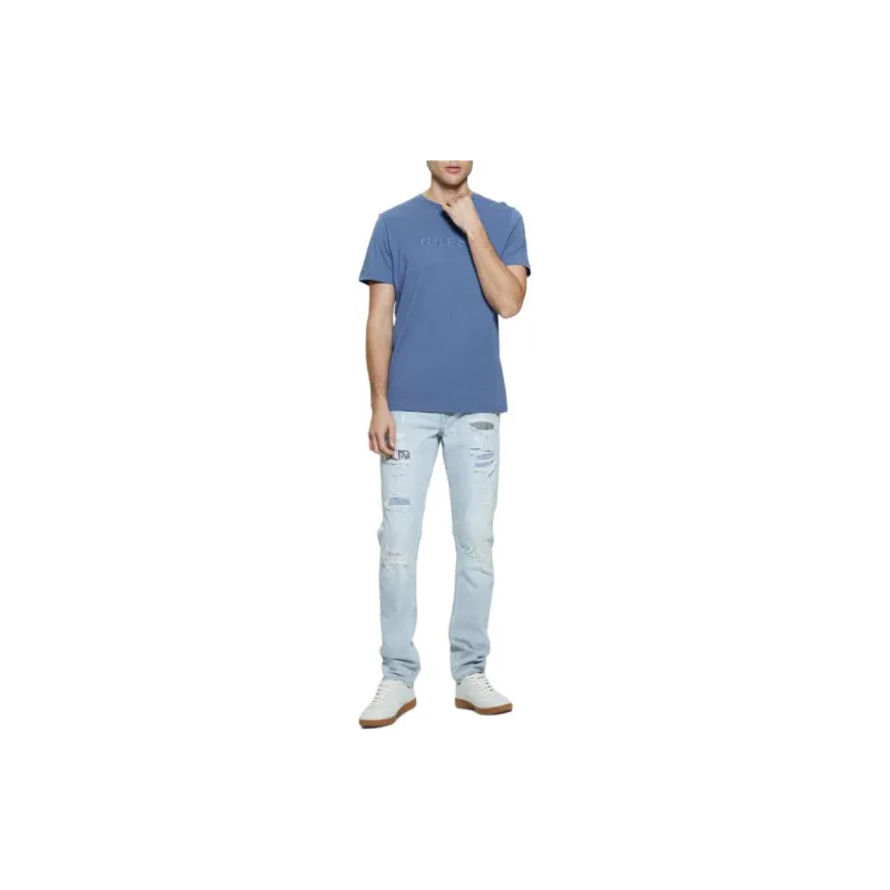GUESS T-Shirts Men Blue-2
