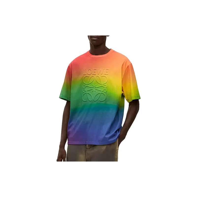 LOEWE Rainbow Anagram Cotton T Shirt-4