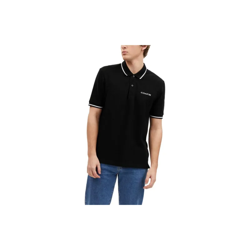 COACH Polo Shirts Men Black-1