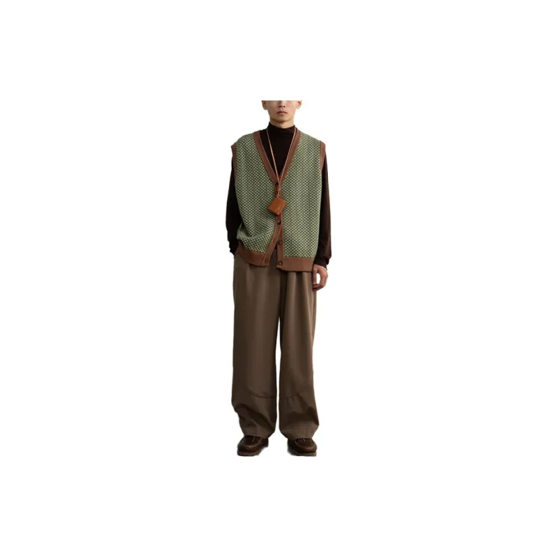 Crying Center Vests Men Vintage Green-1