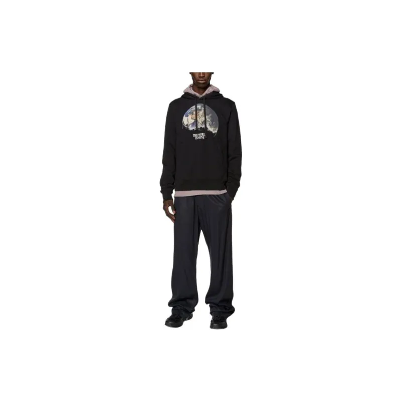 DIESEL Earth Printed Long Sleeved Hoodie-1