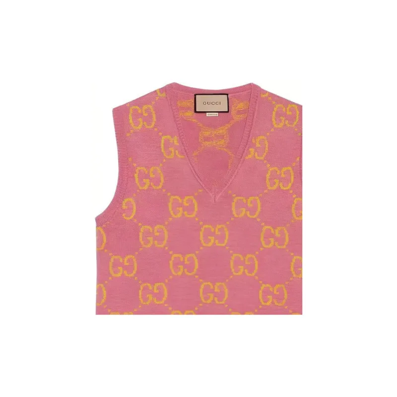 GUCCI Gg Knitted Wool Vest-4