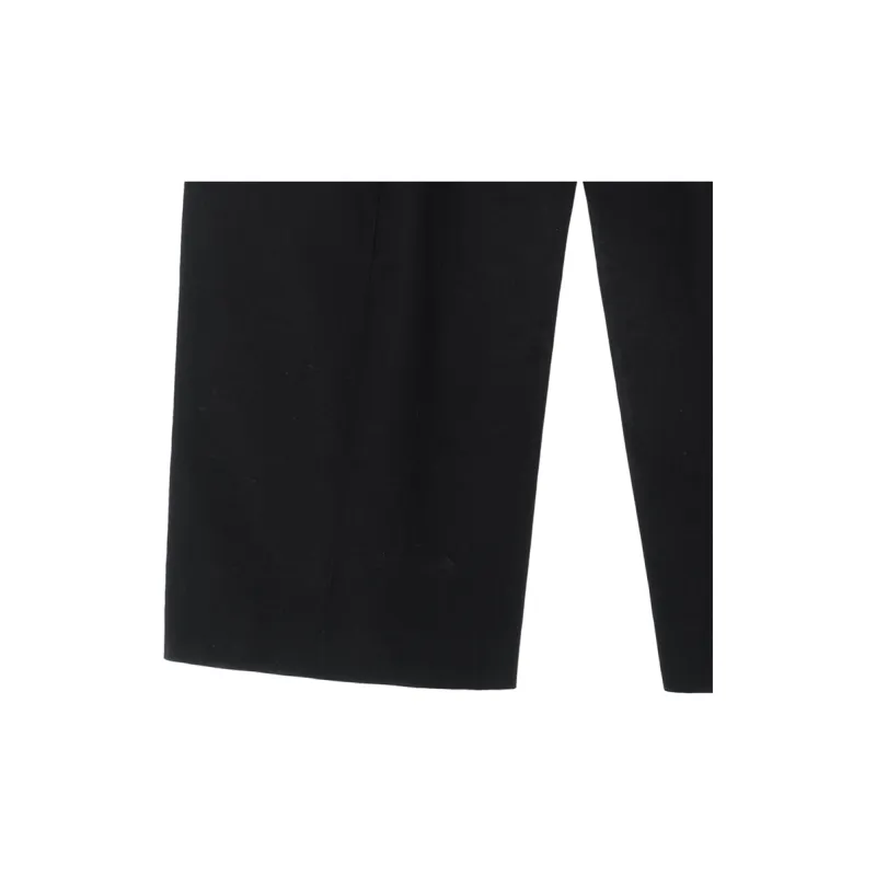 LOEWE Single Pleat Loose Fit Wide Leg Wool Trousers-5