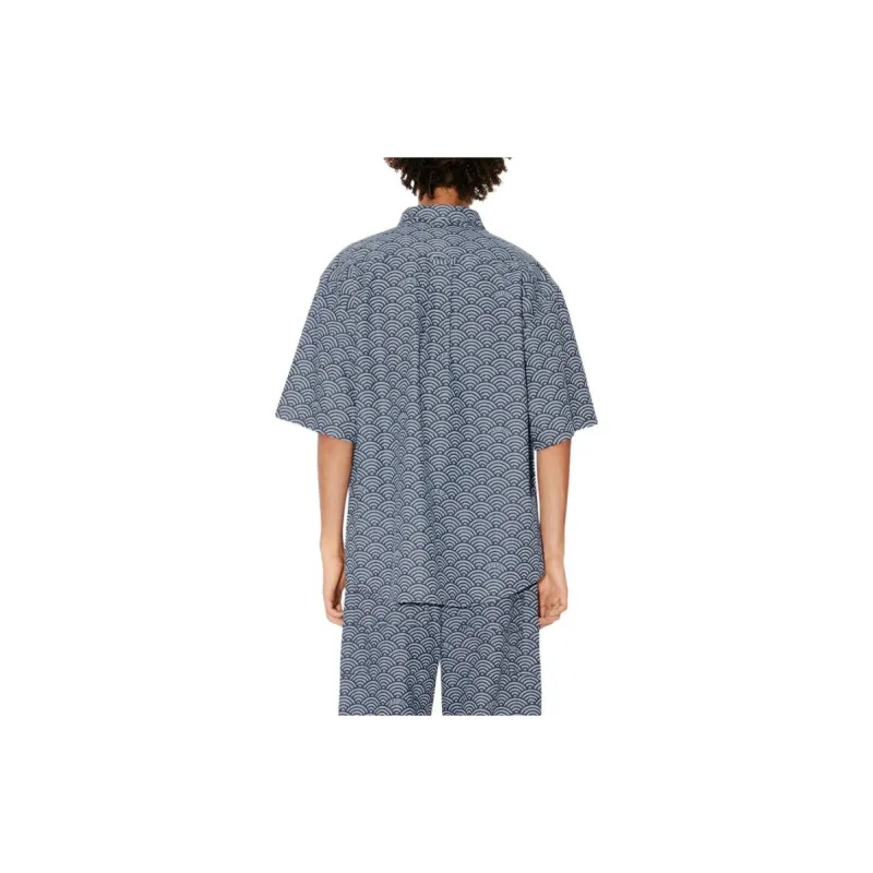 KENZO Seigaiha Short Sleeve Shirt-4