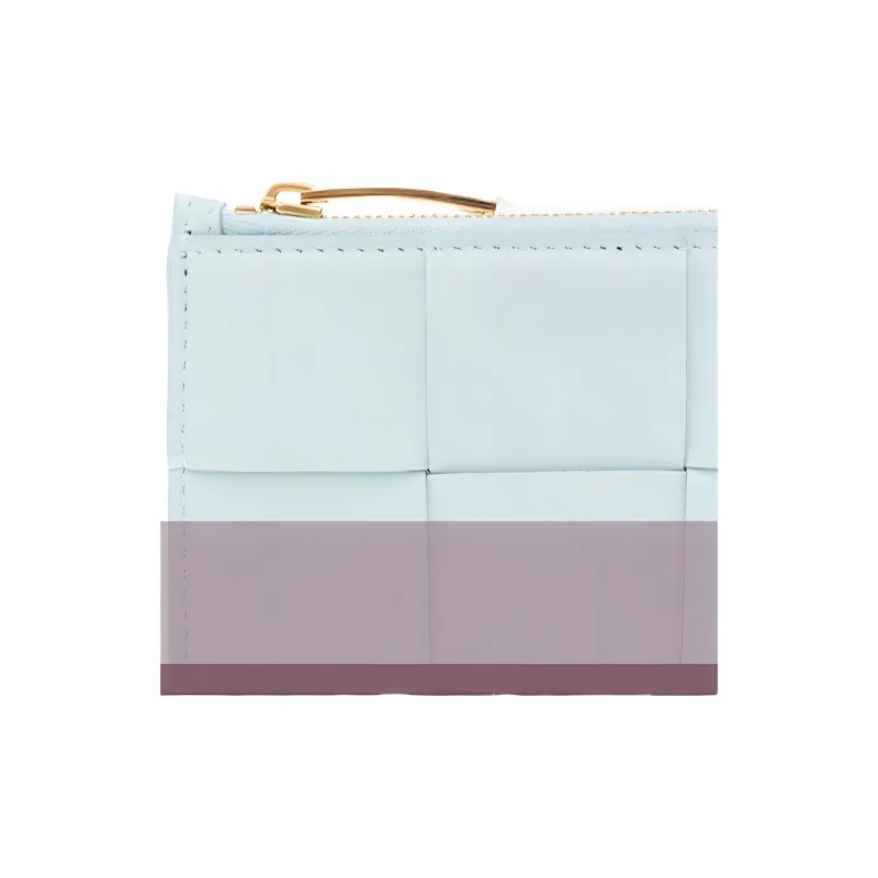 Bottega Veneta Calfskin Card Holder Women's Light Blue-3