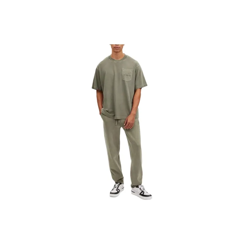 COACH FW23 Knitted Sports Pants Men's Dark Olive Green-1