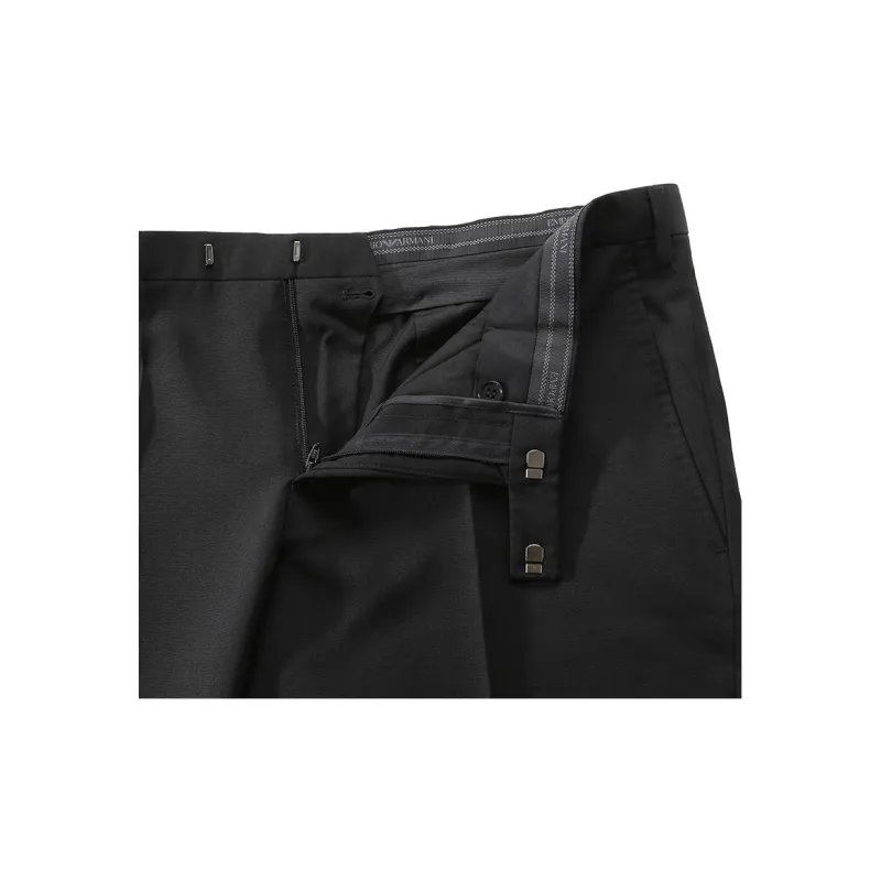 EMPORIO ARMANI SS24 Suit Trouser Men's Black-4