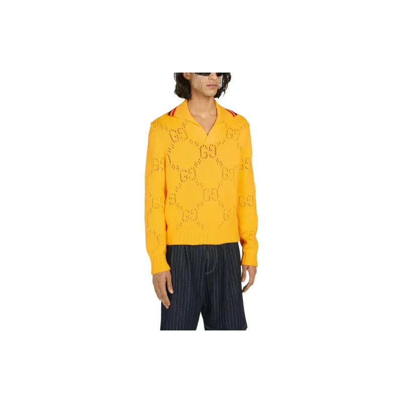 GUCCI SS23 Sweater Men's Canary Yellow-4