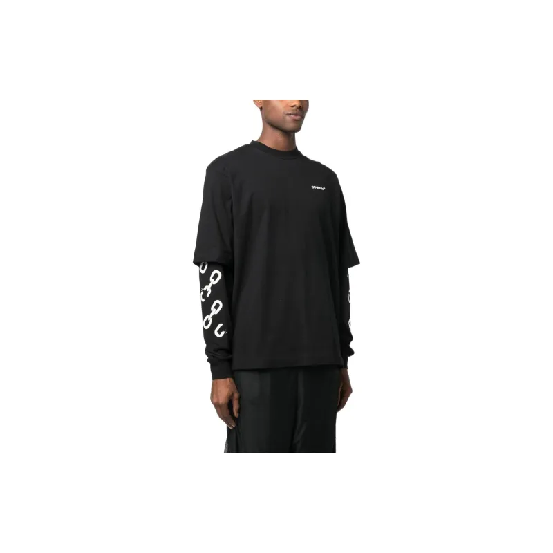 OFF WHITE Chain Arrow Double T shirt-2