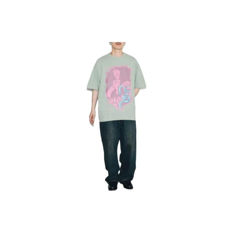 Beams T Shirts Men Green-2