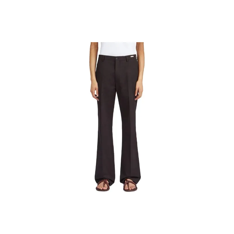 Ferragamo Flared Cotton Chino Trousers-2