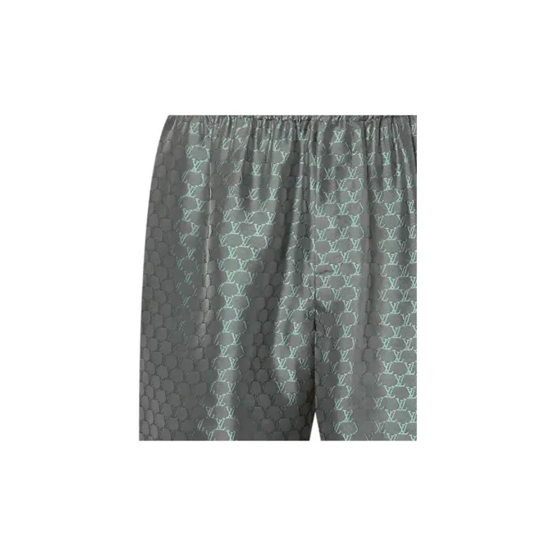 LOUIS VUITTON Drawstring Jacquard Silk Blend Shorts-5