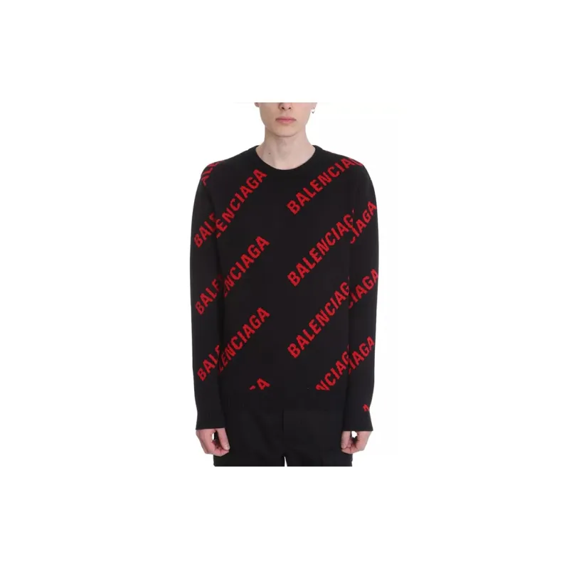 Balenciaga Allover Logo Crewneck-1