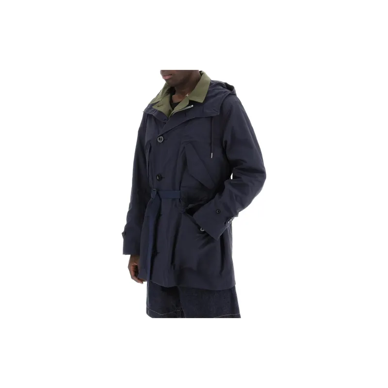 Sacai Single Breasted Layered Coat-2
