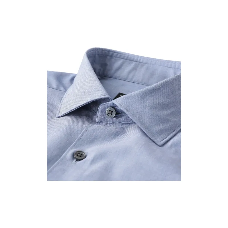 Zegna Shirt Men's Light Gray Blue-5