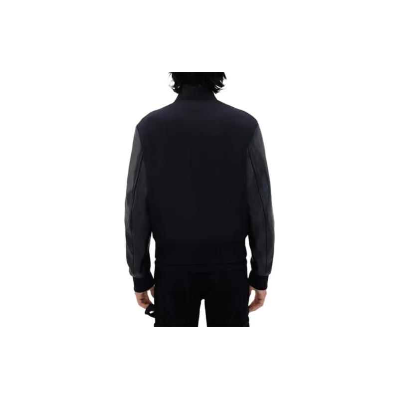 AMIRI Staggered Logo Button-Up Varsity Jacket-2