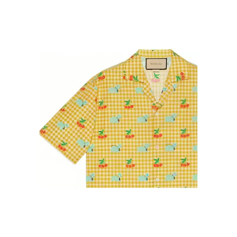 GUCCI X Harry Styles Co branded Shirt Men's Yellow-1
