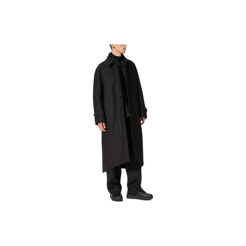 Valentino Coats Men Black-2