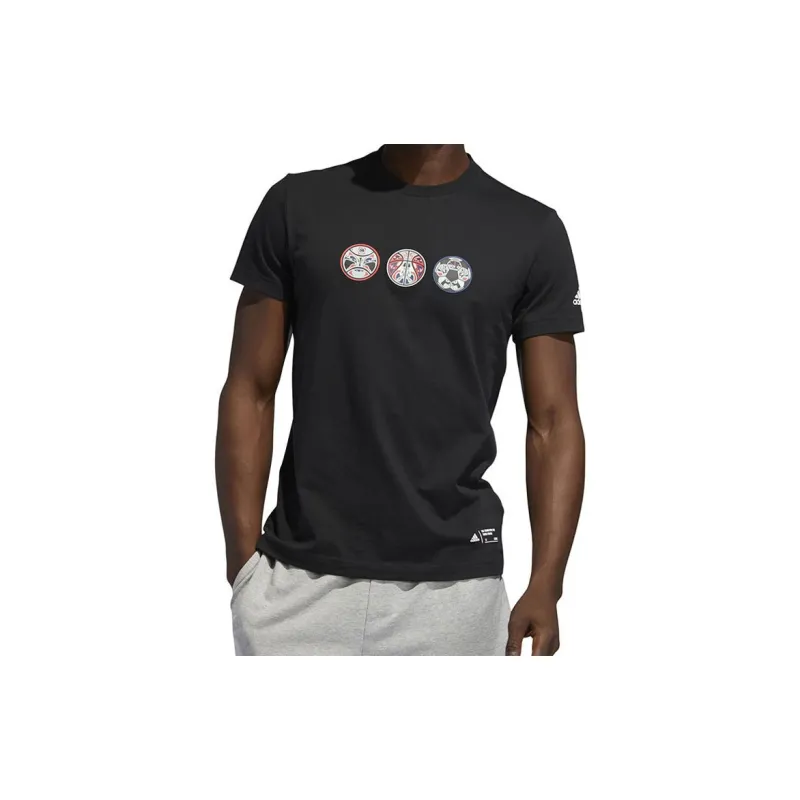 Adidas T Shirts Men Black-2