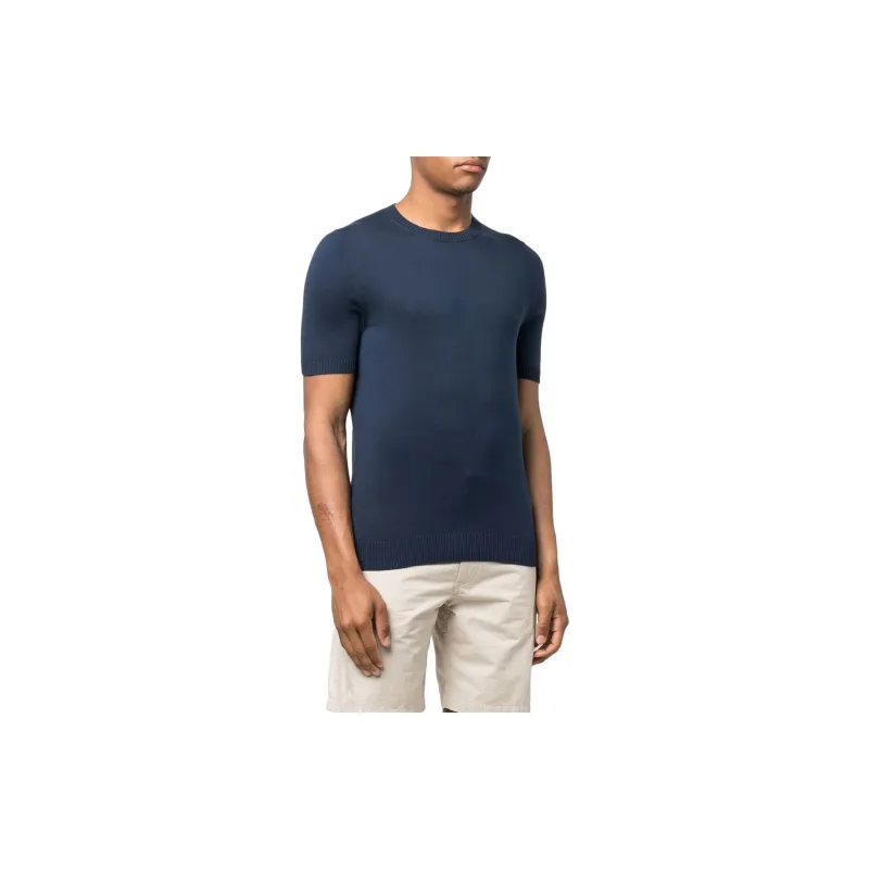 MALO Round Neck Straight Hem T Shirt-1