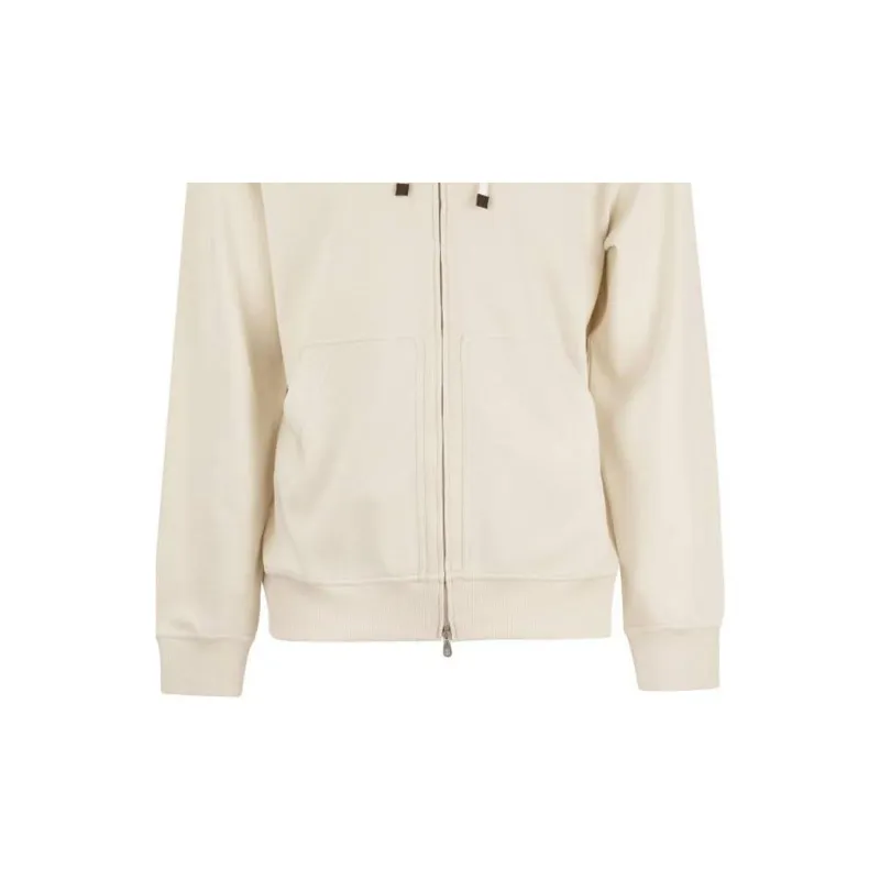 Brunello Cucinelli Zipped Drawstring Hoodie-6