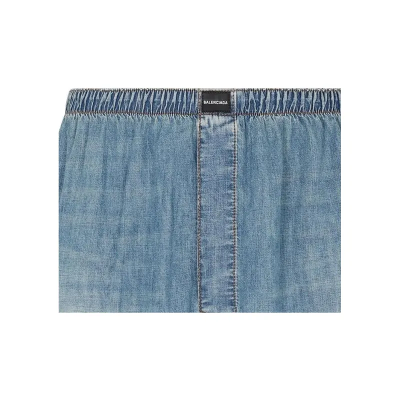 Balenciaga FW22 Denim Shorts Men's Blue-4