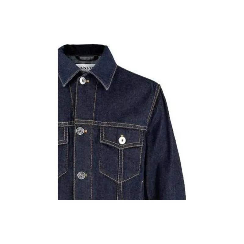 Lanvin SS23 Denim Jacket Men's Dark Blue-6