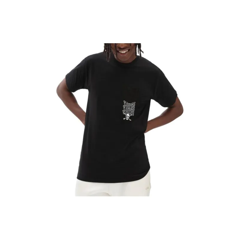 Vans Varsity Pocket T-Shirts Men Black-2