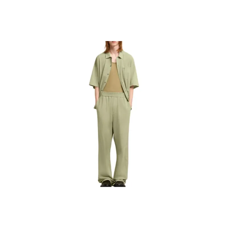 AMIPARIS Ami De Coeur plaque Cotton Trousers-1