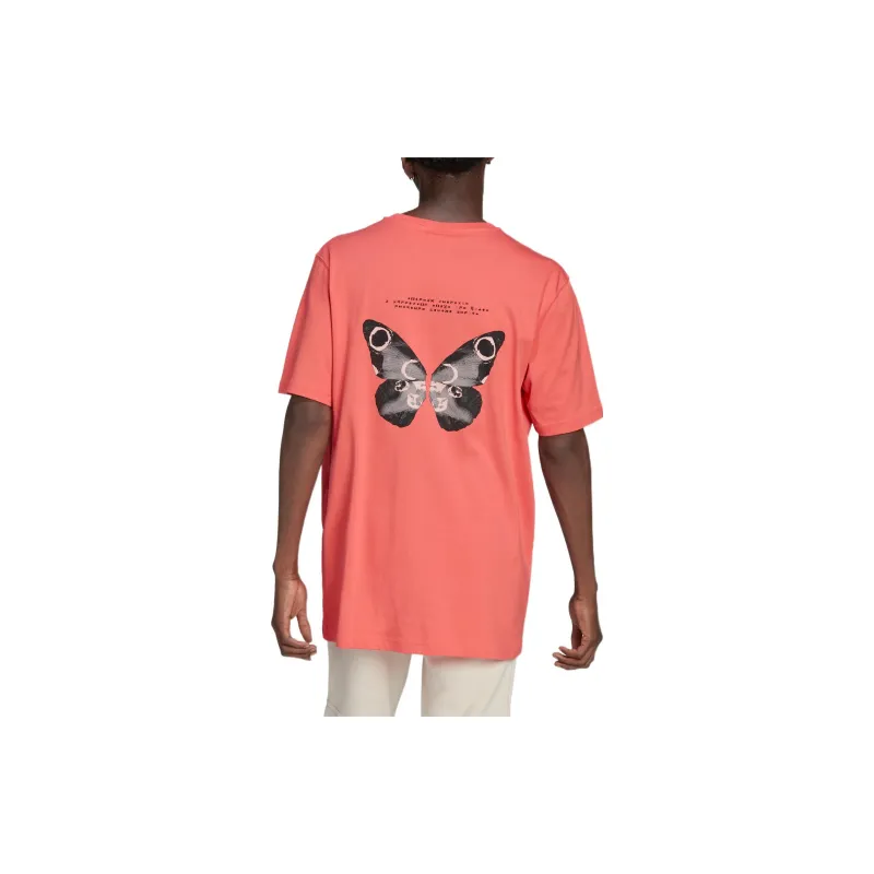 Adidas Originals Adventure C Butterfly T Shirts Men Swirl Neon Red-2