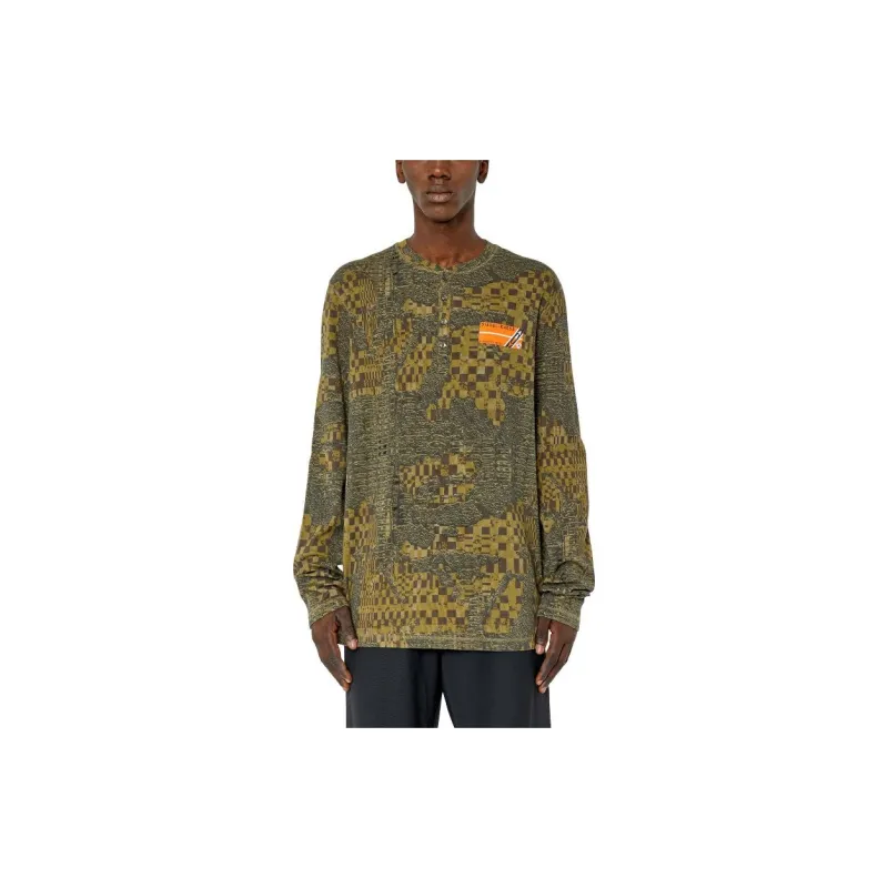 DIESEL T-Shirts Men Olive Green-1