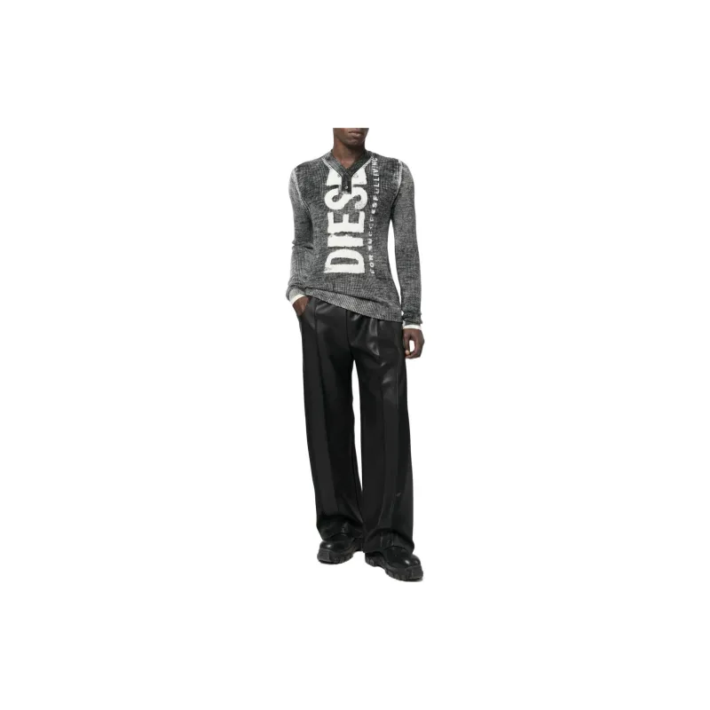 DIESEL K Atullus Printed Wool Jumper With Logo-3
