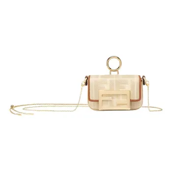 FENDI Natural Raffia Handbag Women's Yellow