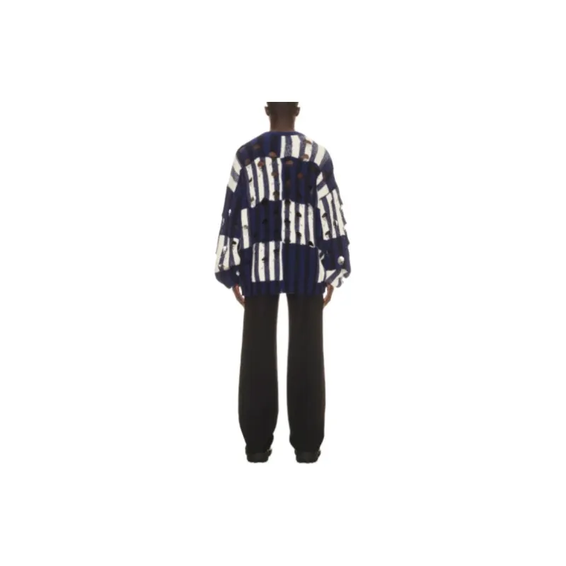 OFF WHITE Shibori Distressed Crewneck Long Sleeved Jumper-1