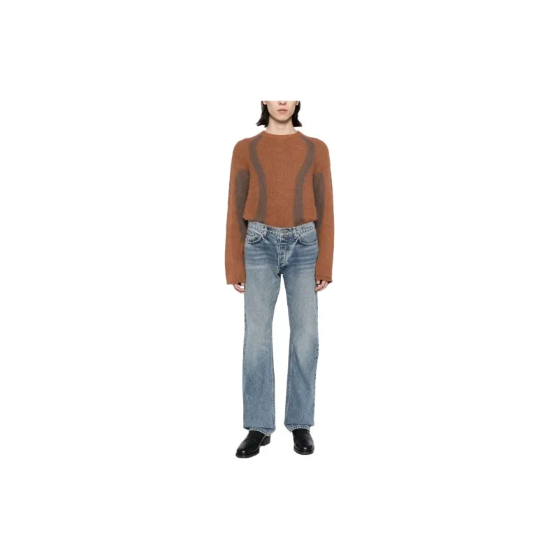 BALLY Logo-patch Cotton Straight-leg Jeans-1