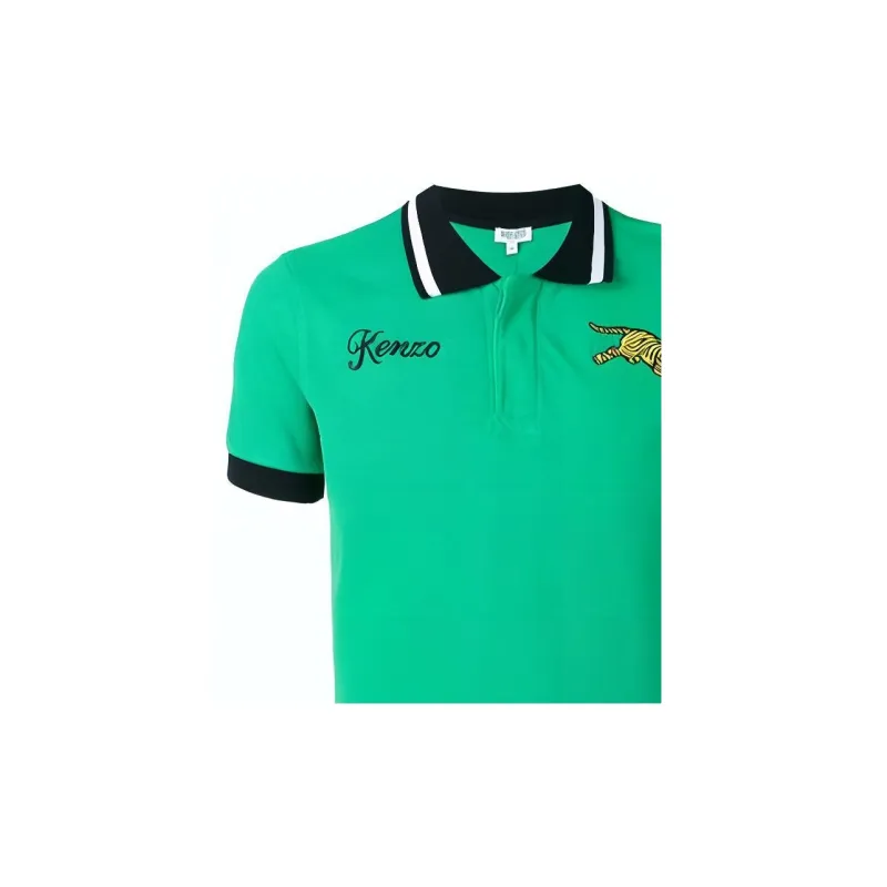 KENZO Polo Shirts Men Green-2