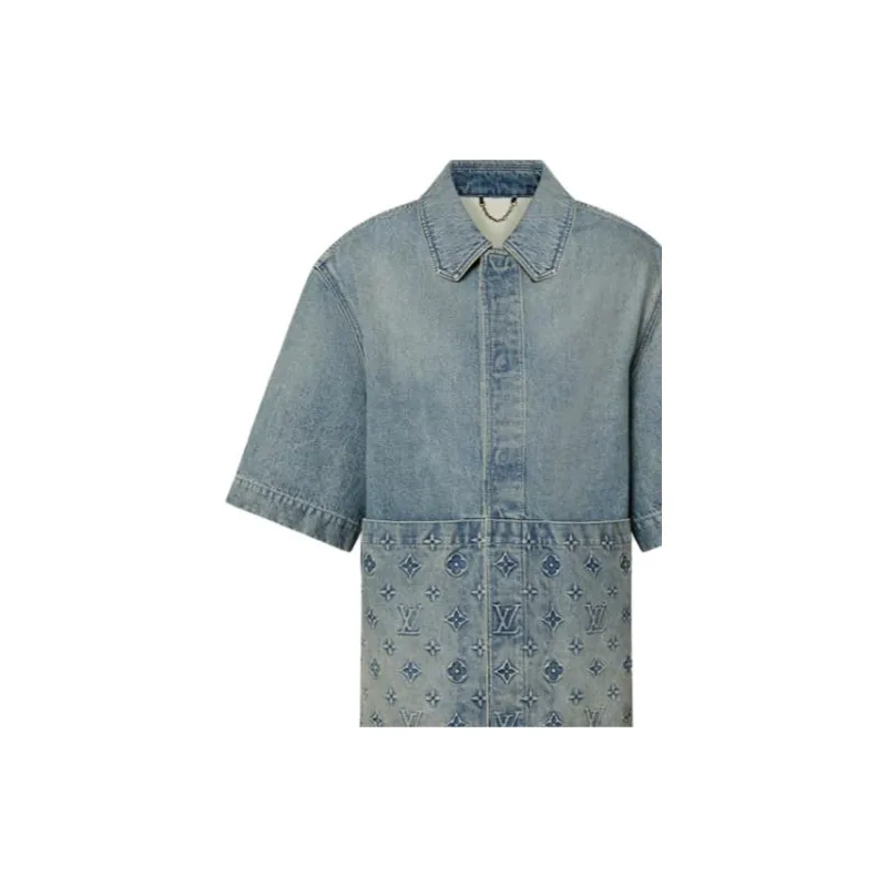 LOUIS VUITTON Short Sleeve Denim Workwear Shirt-3