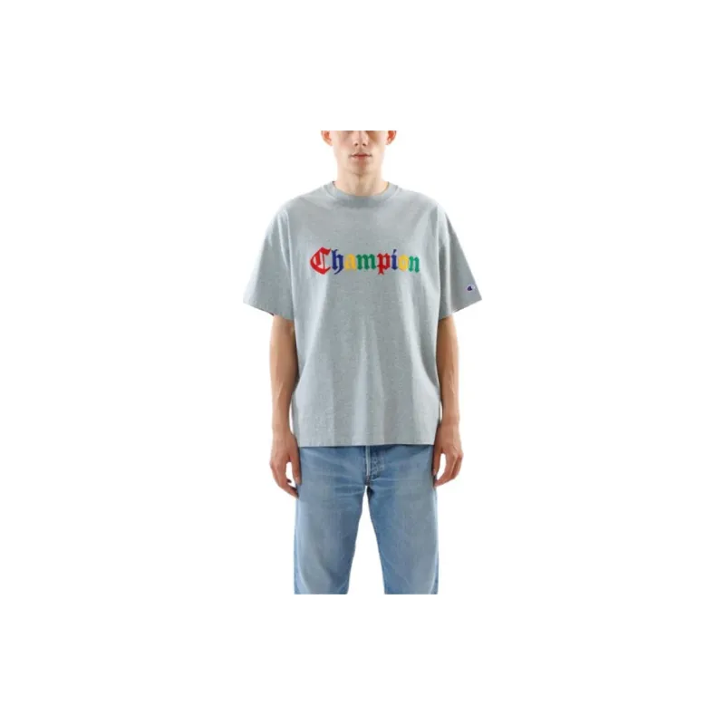 Champion SS24 Drop Shoulder Sleeve T-Shirt Men's Oxford Gray-1