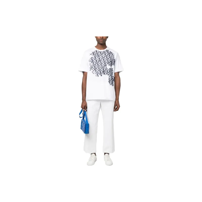 FENDI T Shirts Men White-1