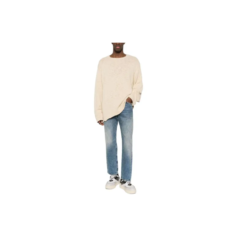 R13 Distressed Straight-leg Jeans-1