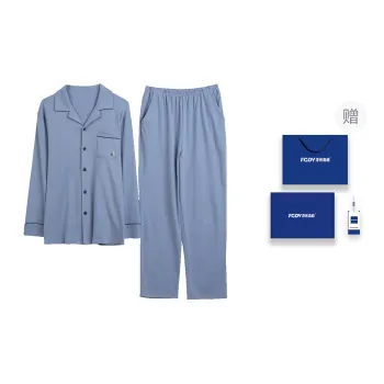 Floating Light Islands Pajama Set Men's Box Light Blue
