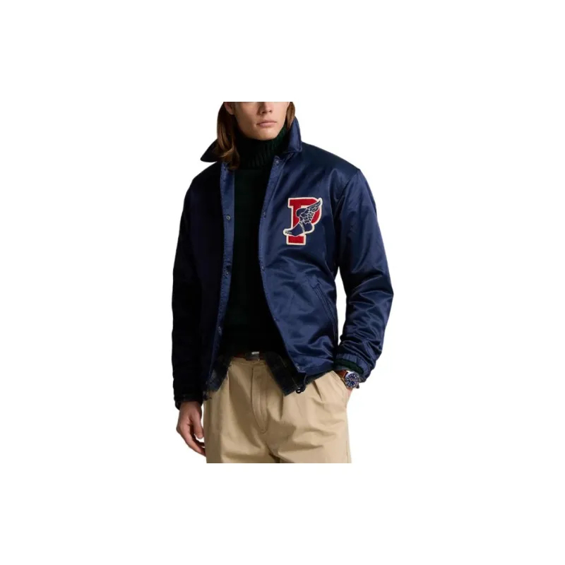Polo Ralph Lauren Logo appliqué Satin Bomber Jacket-3