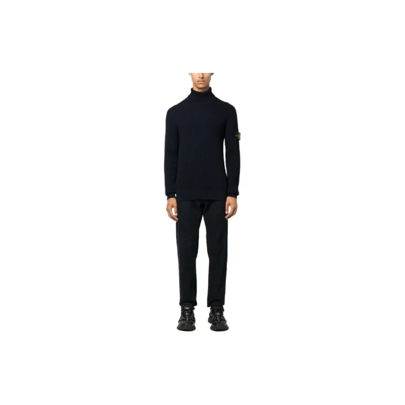 STONE ISLAND Compass Patch Roll Neck Knitted Jumper-1