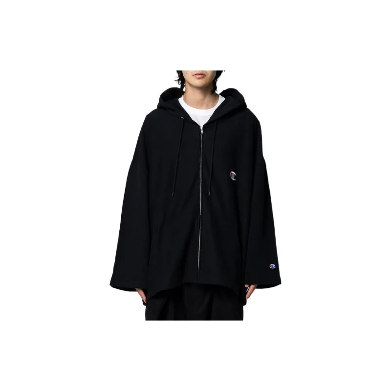 Champion X Anrealage Logo Patch Asymmetric Hoodie-7