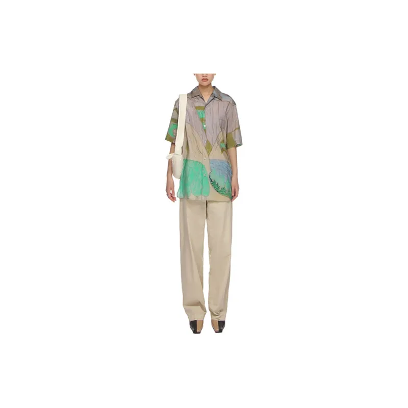 Lemaire Printed Silk Yoakum Short Sleeve Shirt-3